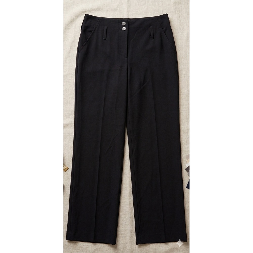 Body by Victoria Black Dress Pants Womens 10 Tall Career Work Stretch Slacks